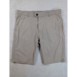 Greyson Montauk Golf Shorts Mens 33 Khaki Tan Performance Stretch Flat Front